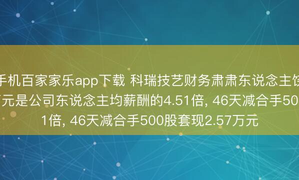 手机百家家乐app下载 科瑞技艺财务肃肃东说念主饶乐乐年薪79.41万元是公司东说念主均薪酬的4.51倍， 46天减合手500股套现2.57万元