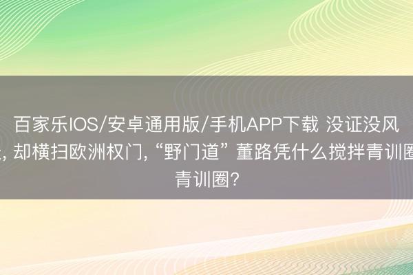 百家乐IOS/安卓通用版/手机APP下载 没证没风景， 却横扫欧洲权门， “野门道” 董路凭什么搅拌青训圈?