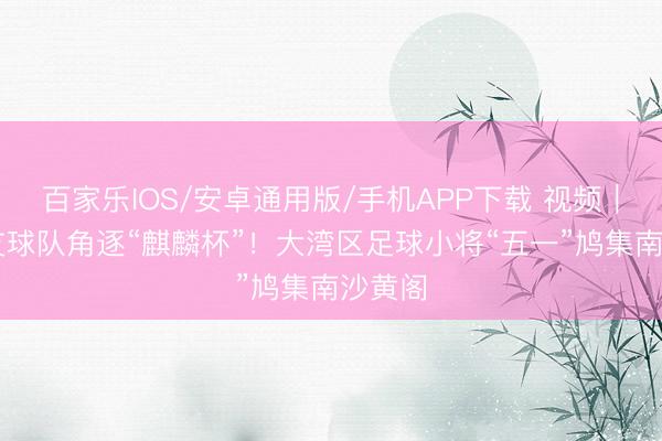 百家乐IOS/安卓通用版/手机APP下载 视频|超50支球队角逐“麒麟杯”!大湾区足球小将“五一”鸠集南沙黄阁